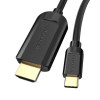 Кабель Vention Type-C to HDMI 4K 30Hz Cable 1.5M Black (CGUBG) - зображення 4