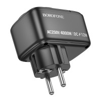 Мережевий фільтр BOROFONE BAC14 Wide 1-socket wall outlet (1C2A) (EU/GER) Black (Цвет 7073) - фото № 5