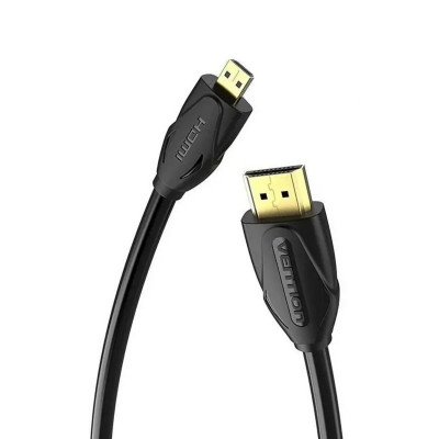 Кабель Vention Micro HDMI-HDMI 4K Cable 2M Black (VAA-D03-B200) - изображение 3