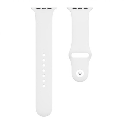 Ремінець для годинника Apple Watch Silicone Classic 42/44/45/49mm 9.White - изображение 1
