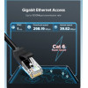 Кабель UGREEN NW102 Cat 6 U/UTP Lan Flat Cable 15m (Black)(UGR-50180) (7073)- № 5