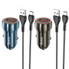 Автомобільний зарядний пристрій HOCO Z46 Blue shield single port QC3.0 18W (Type-C) Metal Gray (Metal Gray)- № 2