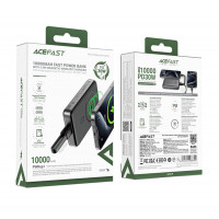 Зовнішній акумулятор ACEFAST M10-10000 PD30W magnetic wireless charging power bank with cable Black (Колір Черный) - фото № 3