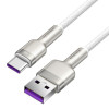 Кабель Baseus Cafule Series Metal Data Cable USB to Type-C 66W 1m White (White)- № 5