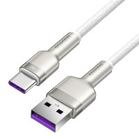Кабель Baseus Cafule Series Metal Data Cable USB to Type-C 66W 1m White (Колір White) - фото № 5