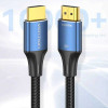 Кабель Vention Cotton Braided HDMI-A Male to Male HD v2.1 Cable 8K 2M Blue Aluminum Alloy Type (ALGLH) (Blue)- № 7