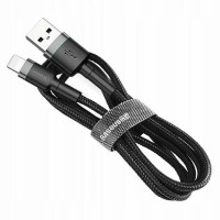 Кабель Baseus cafule Cable USB For Type-C 2A 3m Gray+Black (Цвет Темно-серый) - фото № 4