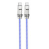 Кабель HOCO U113 Твердый силиконовый кабель для зарядки и передачи данных мощностью 100 Вт от Type-C до Type-C, синий (6931474790118)