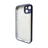 Чохол для смартфона AG Glass Sapphire Frame MagSafe Logo for Apple iPhone 15 Deep Purple (Deep Purple)- № 2