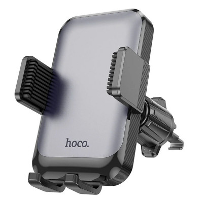 Тримач для мобільного HOCO H26 Rock push-type car holder(air outlet Black gray - зображення 2