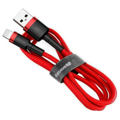 Кабель Baseus Cafule Cable USB For Lightning 1.5A 2m Red+Red (CALKLF-C09) - зображення 1
