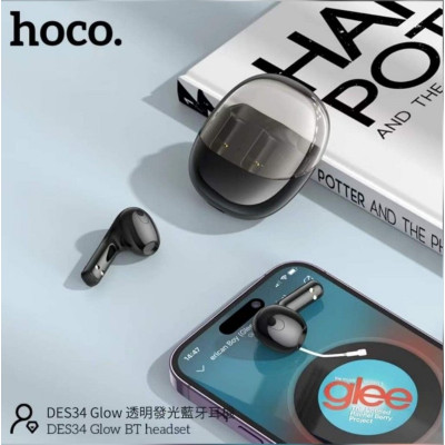 Навушники HOCO DES34 Glow BT headset Black - зображення 6