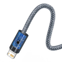 Кабель Baseus Dynamic Series Fast Charging Data Cable USB to iP 2.4A 2m Slate Gray (Колір Slate-Gray) - фото № 5