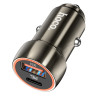 Автомобільний зарядний пристрій HOCO Z46A Blue whale PD20W+QC3.0 car charger Metal Gray (Metal Gray)- № 3