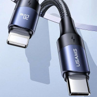 Кабель Usams US-SJ522 U71 Type-C to Lightning 20W PD Fast Charging 2m black (Колір Black) - фото № 4