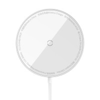 Бездротовий зарядний пристрій Baseus Simple Mini3 Magnetic Wireless Charger 15W Silver (Колір Silver), Атикул k55553 |  купить на VILKI.NET - фото № 1