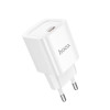Мережевий зарядний пристрій HOCO C146A Charm single port PD20W charger (EU) White (Білий)- № 4
