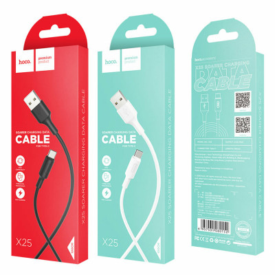 Кабель HOCO X25 USB to Type-C 2A, 1m, PVC, PVC connectors, White (6957531080152) - зображення 6