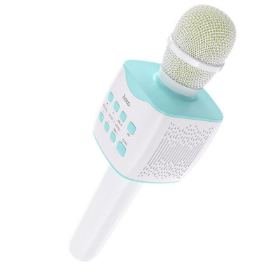 Портативна колонка HOCO BK5 Cantando karaoke microphone Blue - зображення 1