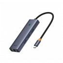 USB-хаб Baseus UltraJoy Series 6-Port HUB (Direct-Link Type) Space Grey（USB-C*2 to USB-C 40Gbps*1+USB3.0*3+SD/TF3.0*1）