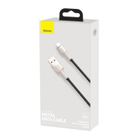 Кабель Baseus Cafule Series Metal Data Cable USB to Type-C 66W 0.25m Black (Цвет 7073) - фото № 2