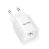 Мережевий зарядний пристрій HOCO C146A Charm single port PD20W charger (EU) White (Колір Білий) - фото № 3
