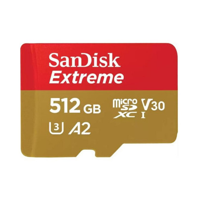 microSDXC (UHS-1 U3) SanDisk Extreme A2 512Gb class 10 V30 (R190MB/s,W130MB/s) - зображення 1