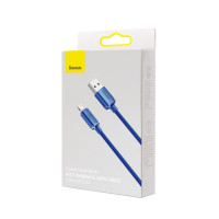 Кабель Baseus Crystal Shine Series Fast Charging Data Cable USB to iP 2.4A 2m Blue (Цвет Синий) - фото № 2