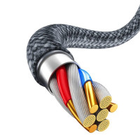 Кабель Baseus Dynamic Series Fast Charging Data Cable USB to iP 2.4A 2m Slate Gray (Колір Slate-Gray) - фото № 6