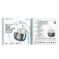 Бездротові навушники BOROFONE BW30 Cheerful true wireless BT headset Bright Metal Gray (Цвет Metal Gray) - фото № 5