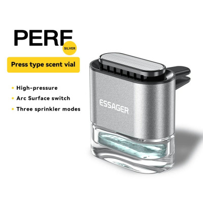 Автомобільний освіжувач повітря ESSAGER CAR air outlet press type perfume bottle Silver - зображення 2