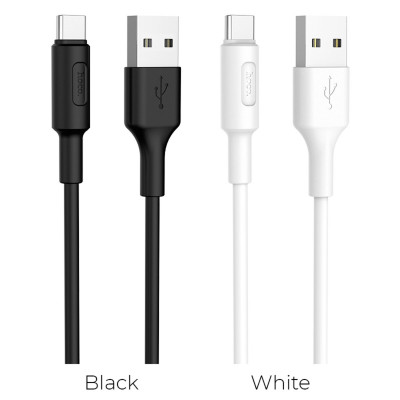 Кабель HOCO X25 USB to Type-C 2A, 1m, PVC, PVC connectors, White (6957531080152) - зображення 5