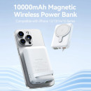 Зовнішній акумулятор Vention 10000mAh Magnetic Wireless Power Bank (USB-C + Lightning + USB-C + USB-A +Wireless) 22.5W White LED Display Type (FHTW0)