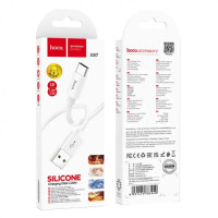 Кабель HOCO X87 Magic silicone charging data cable for Type-C White (Колір Білий) - фото № 5
