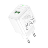 Мережевий зарядний пристрій BOROFONE BAS42A Potential single-port QC3.0 charger(EU) White (Цвет 7068) - фото № 5