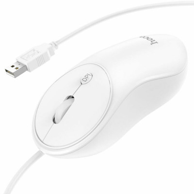 Миша Hoco GM13 Esteem business wired mouse White (6931474757852) - зображення 3