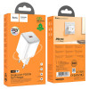 Мережевий зарядний пристрій HOCO N40 Mighty single port PD20W charger White (Білий)- № 5
