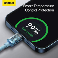 Кабель Baseus Gem Fast-Charging Data Cable USB-C to iP 20W 2m Galaxy Blue  - фото № 8