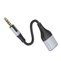 Перехідник BOROFONE BL19 Creator 2-in-1 audio adapter cable 3.5mm Black (Колір 7073) - фото № 7
