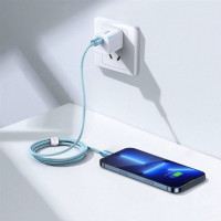 Кабель Baseus Crystal Shine Series Fast Charging Data Cable Type-C to iP 20W 1.2m Sky Blue  - фото № 6