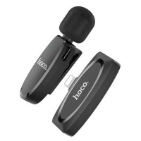 Бездротова мікрофонна система HOCO L15 iP Crystal lavalier wireless digital microphone Black (Цвет Черный) - фото № 2