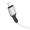 Кабель BOROFONE BX83 iP Famous silicone charging data cable White (Білий)- № 3