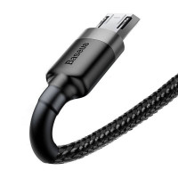 Кабель Baseus cafule Cable USB For Micro 2.4A 0.5M Gray+Black (Цвет Темно-серый) - фото № 4