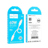 Кабель HOCO X96 Hyper 60W fast charging data cable Type-C to Type-C (L=0.25M) White (Цвет Білий) - фото № 2