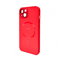 Чохол для смартфона AG Glass Matt Frame Color MagSafe Logo for Apple iPhone 13 Cola Red
