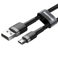 Кабель Baseus cafule Cable USB For Micro 2.4A 0.5M Gray+Black (Цвет Темно-серый) - фото № 2