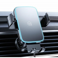 Автотримач для телефона з БЗПUsams CD230  Wireless Charging Car Holder (Air Vent) Black (Колір 7073) - фото № 7