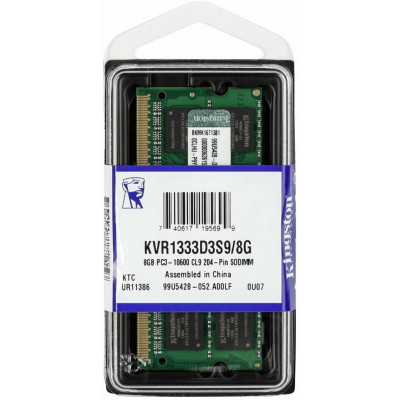DDR3 Kingston 8GB 1333MHz CL9 SODIMM - изображение 1