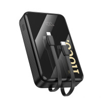 Зовнішній акумулятор HOCO Q37A Graceful 22.5W+PD20W power bank with two cables(20000mAh) Black (Цвет 7073) - фото № 6