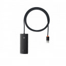 USB-хаб Baseus Lite Series 4-Port USB-A HUB Adapter (USB-A to USB 3.0*4 ) 1m Black